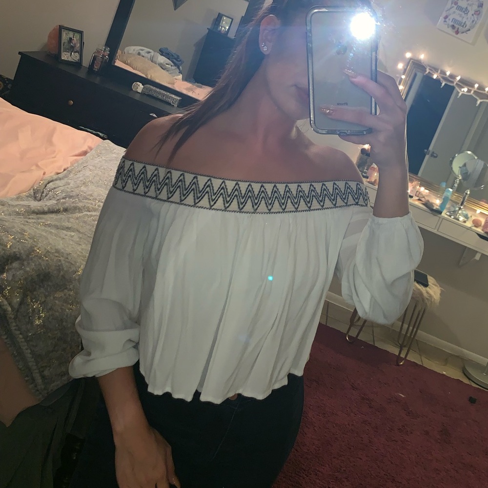 Off the shoulder flowy top